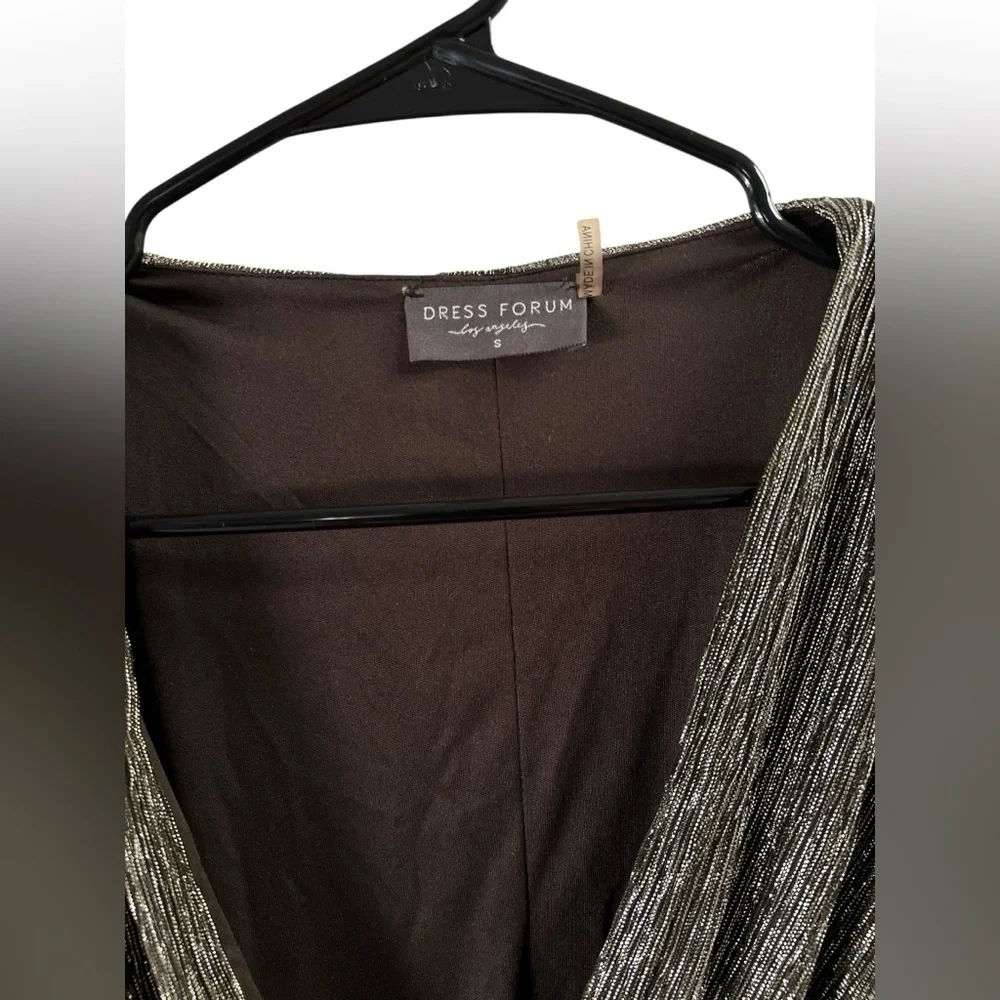 Dress forum black long sleeve shimmery mini dress - Picture 5 of 6